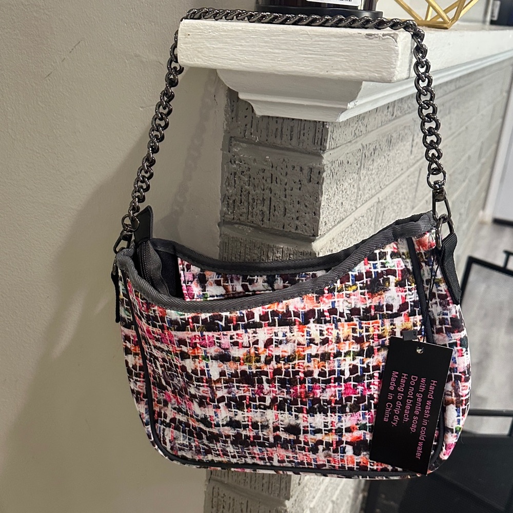 HAUTE SHORE Multicolor Tweed Shoulder Bag